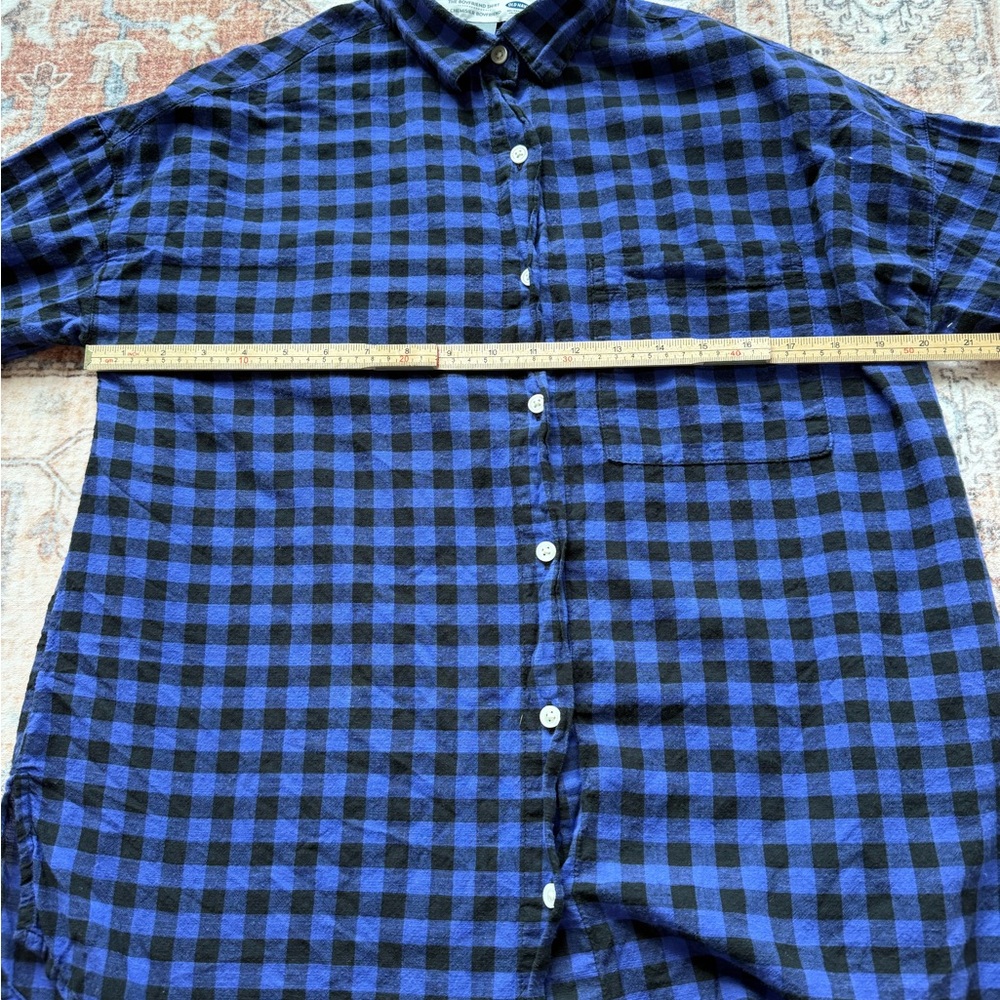 Old Navy Blue and Black Plaid Women’s‎  Shirt - Picture 8 of 8